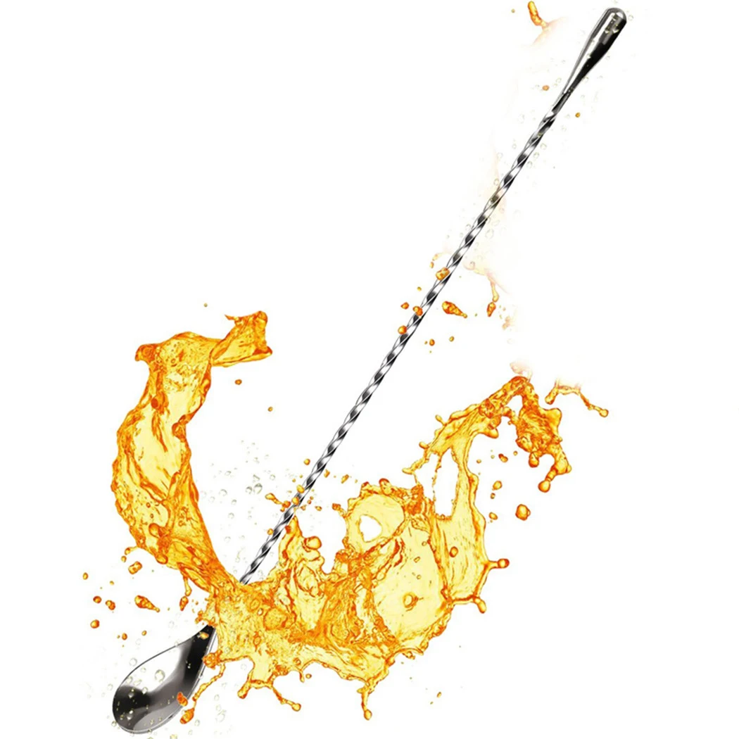 

6PCS Hot Selling Bar Spoon Set Fashion Creativity Stainless Steel Mixing Spoon Cocktail Spoon Stirring Spoon Barware Solid Color