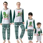 Семейные одинаковые наряды Menoea, домашняя одежда с мультяшным рождественским принтом, одежда для мамы и дочки, пижамы, одежда для родителей и детей