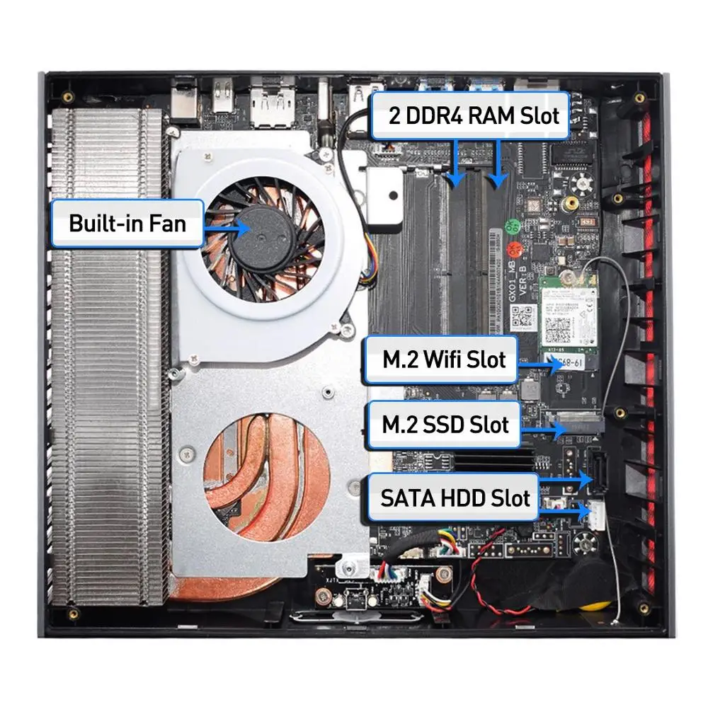 Verkauf Intel 9th Gen Kaffee See I9 9880H 8950HK Mini NVIDIA GTX1650 Gaming PC Fan Kühlung Windows 10 Pro Linux 8 Kerne Desktop Computer