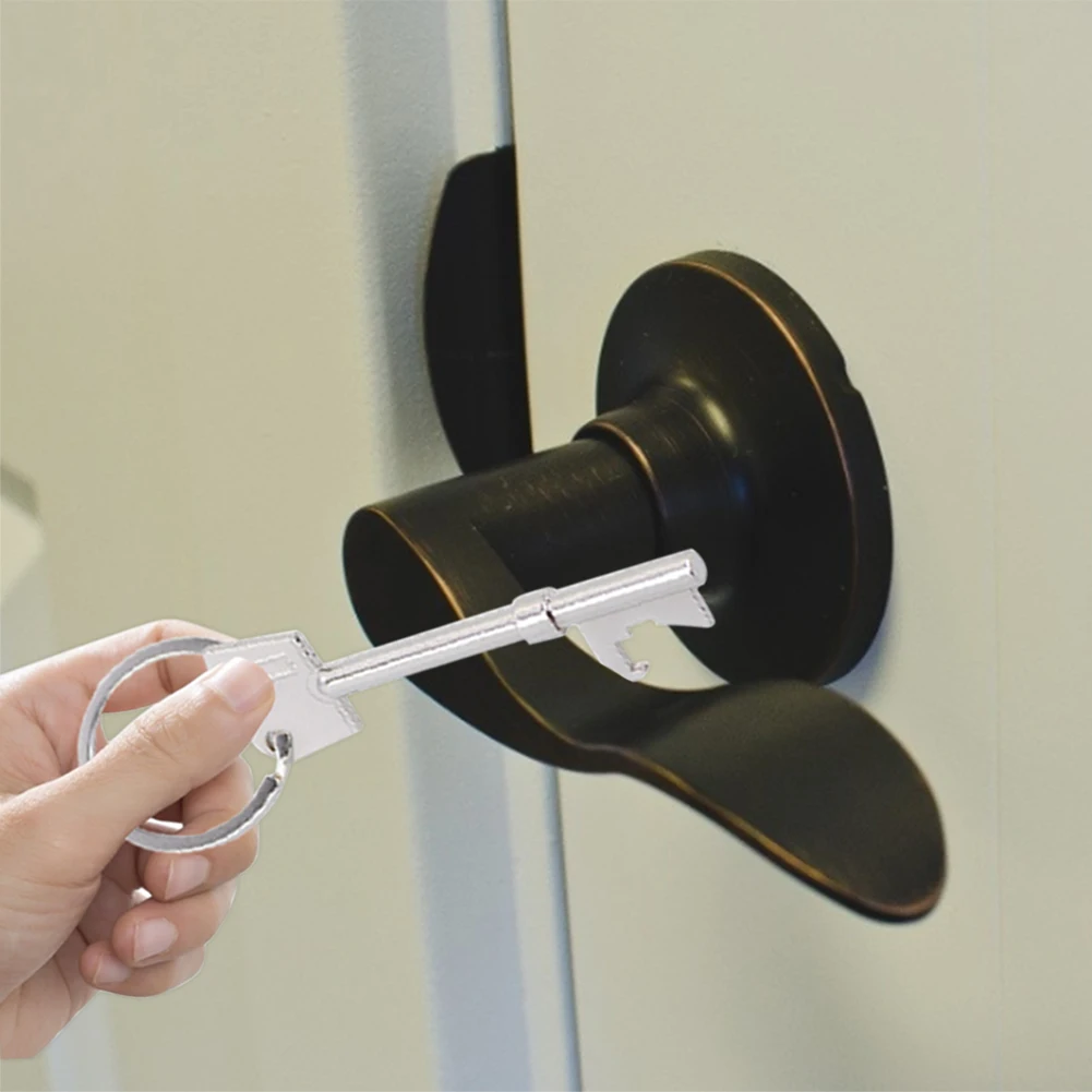 

Portable Antimicrobial EDC Door Opener Closer Beer Opener Press Elevator Tool Door Handle Key with Key Ring May11