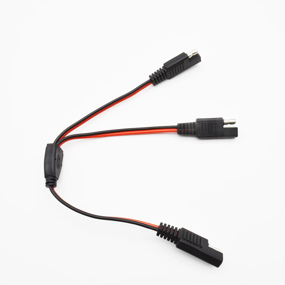 TRIUMPHCABLE 1-24V DIY 1 to 2 SAE Power Extension Cable Adapter Connector Pin Quick Connect Disconnect Plug 18AWG 30cm | Обустройство