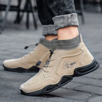 fashion winter snow boots for men male casual shoes adult quality rubber high top super warm plush warm ankle boots