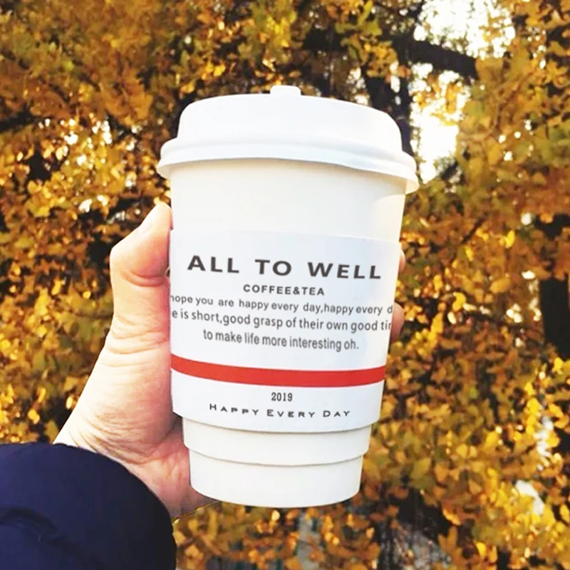 50 шт высокое качество утолщение молоко чай бумажные стаканчики 8 унций 12 14 16