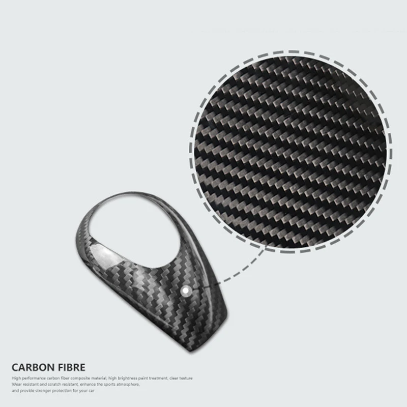 

Auto Carbon Fiber Gear Shift Knob Cover Trim for BMW-M Series M3 M5 M6 Car Interior Accessories Black