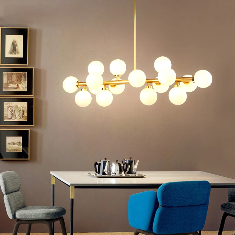 Современный lustre подвесной светильник светодиодный люстра пузырь для ресторана