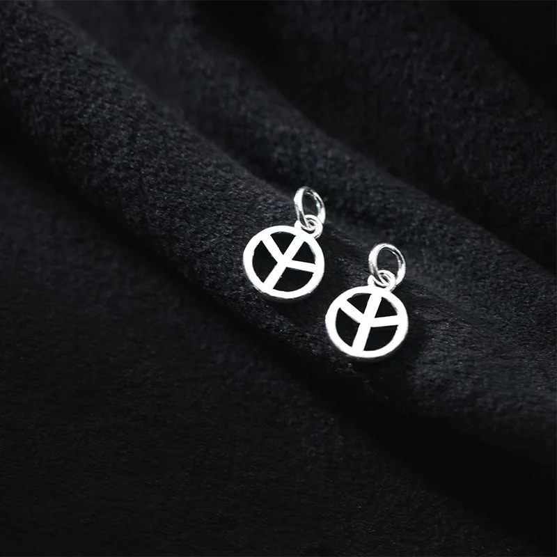 MEETSOFT Классический 925 стерлингового серебра матовый полые круглые подвески