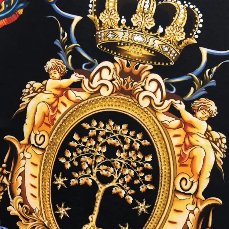 

Exclusive Hot Sale Men's Brand T-Shirt Summer Royal Novelty Print Shiny Diamond High Quality Round Neck Casual Short Sleeve