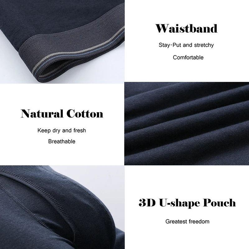 EU Size 3pcs/lot Summer Men Underwear Soft Cotton Breathable Sexy Youth Boxer Ventilate Shorts Solid Underpants Panties | Мужская одежда