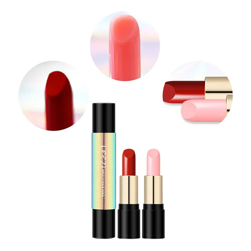

Leezi Dual-head Thermochromic Lipstick Female Moisturizing Hydrating Nourishing Safe Material Lip Balm