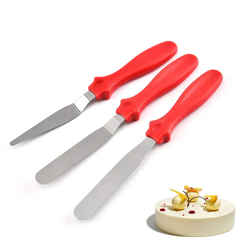 Пластиковая ручка 3 шт./компл. шпатель для сливочного крема торта инструмент