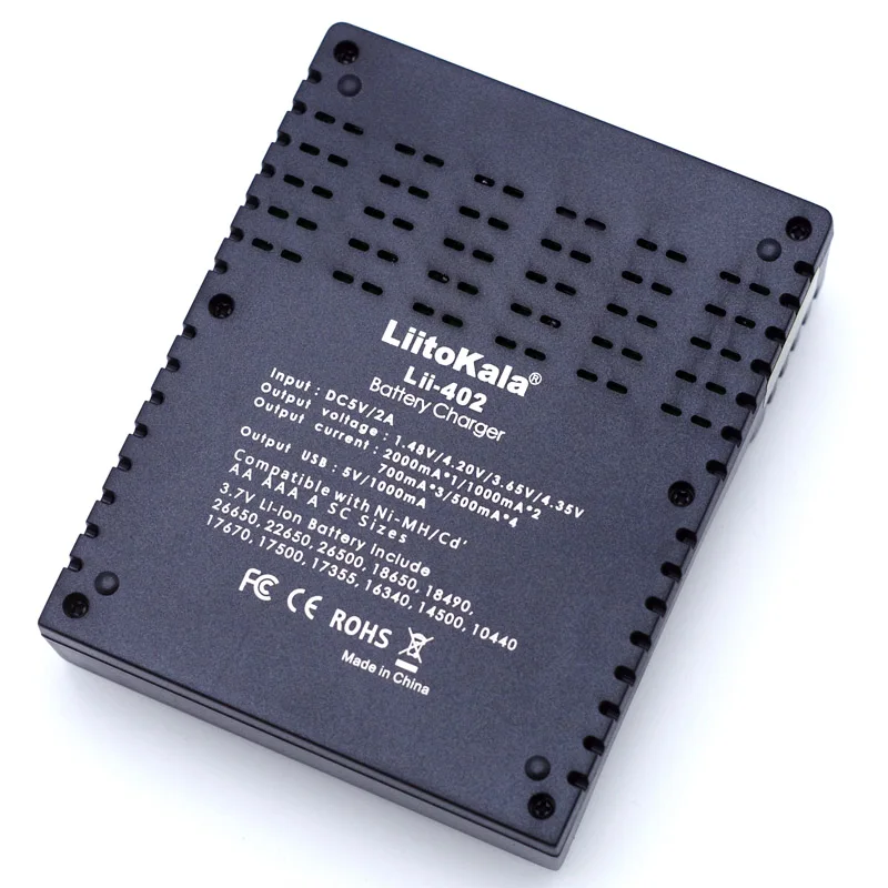 Зарядное устройство Liitokala Lii-402 18650 1 2 в 3 7 85 В AA 26650 10440 14500 16340 умное зарядное для