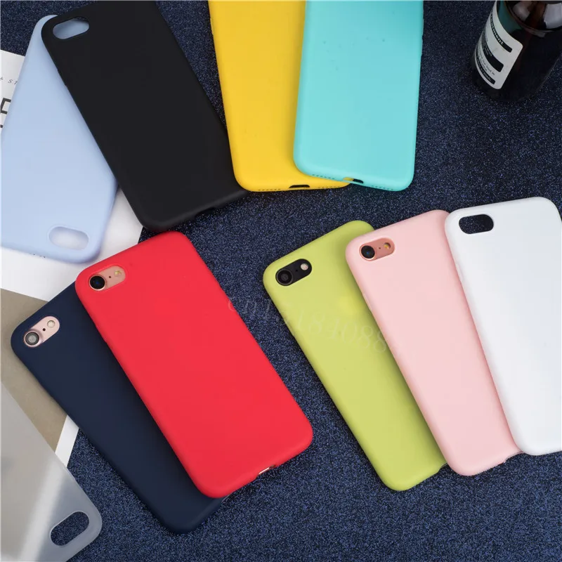 

Luxury Thin Soft Color Phone Case For Iphone 7 8 6 6s Plus 5s Se Silicone Back Capa For Iphone X Xs 11 Pro Max Xr 12 13 Cover