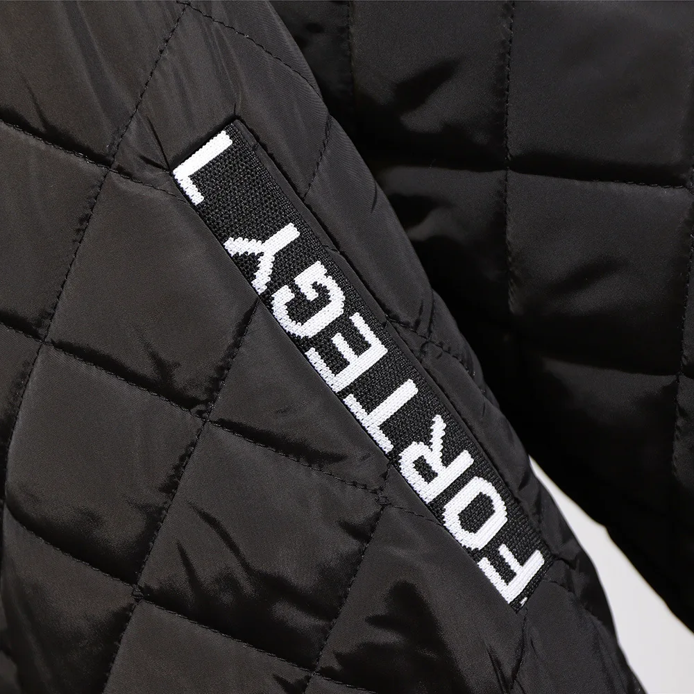 Осень-зима 2021 женская одежда стеганая куртка большая свободная черная Толстая