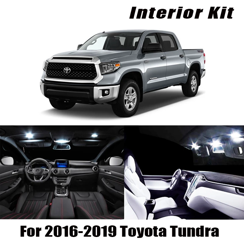 Светодиодный светильник без ошибок 11x Canbus комплект для салона посылка Toyota Tundra 2016