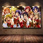 Аниме популярная группа аниме плакаты и принты Love Live School Idol Project настенная Картина на холсте Детские картины настенные картины