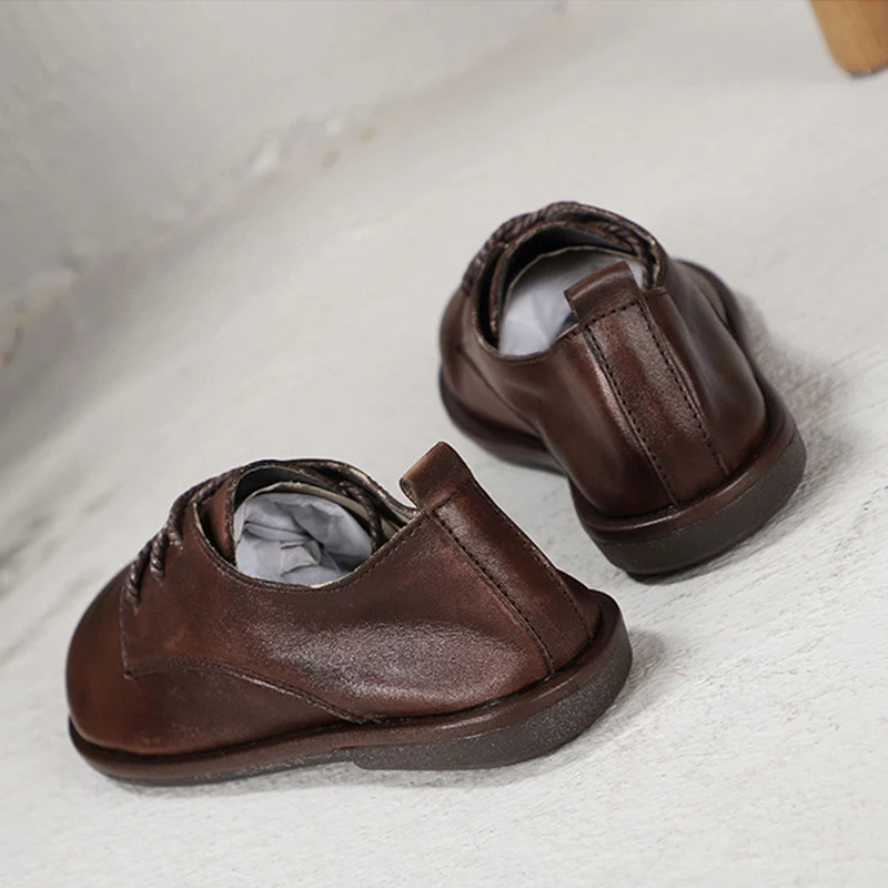 Женские кроссовки из натуральной бычьей кожи повседневная Винтажная обувь на