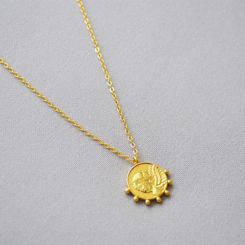 Цепочка с подвеской в виде ангела оригинальный дизайн ожерелья крыльями для