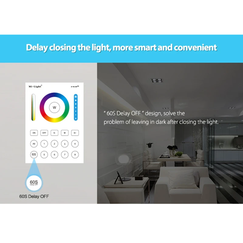Miboxer 8-зонный RGB + CCT смарт-панель Rmote контроллер 2 4G WIFI беспроводной настенный