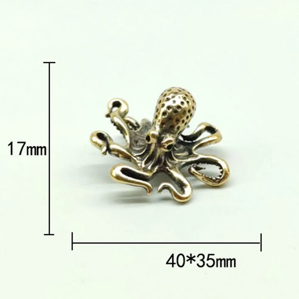 

Brass Octopus Octopus Ornaments Handmade Pure Copper Octopus Handles Tea Ceremony Accessories Creative Tea Pets