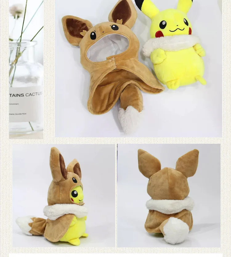 Takara Tomy Pokemon Pikachu Eevee плюшевые игрушки животные плюшевые мягкие игрушки для детей