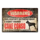 Тростник Корсо, знак безопасности Предупреждение опасность, металлический жестяной знак, ВИНТАЖНАЯ фотография