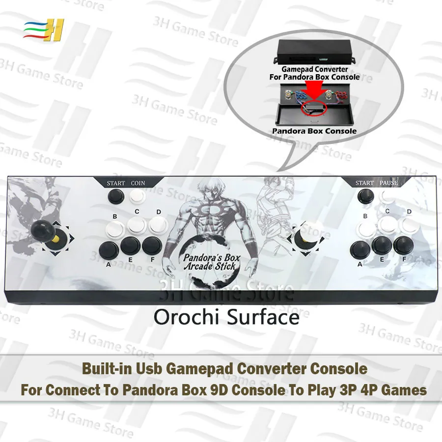 Встроенный Pandora Box 9D Usb конвертер геймпада консоль для подключения к Pandora Box 9D контроллер консоль для игры 3P 4P аркадная игра