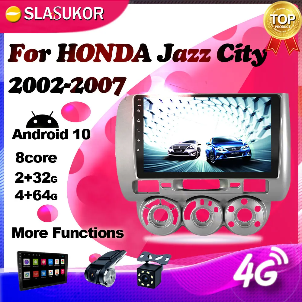 

Автомагнитола для HONDA JAZZ, мультимедийный видеопроигрыватель на платформе Android 2002 с радио и GPS-навигацией, для HONDA JAZZ 304, 2003, 2004, 2005, 2006, 2007, 10,0, тип...