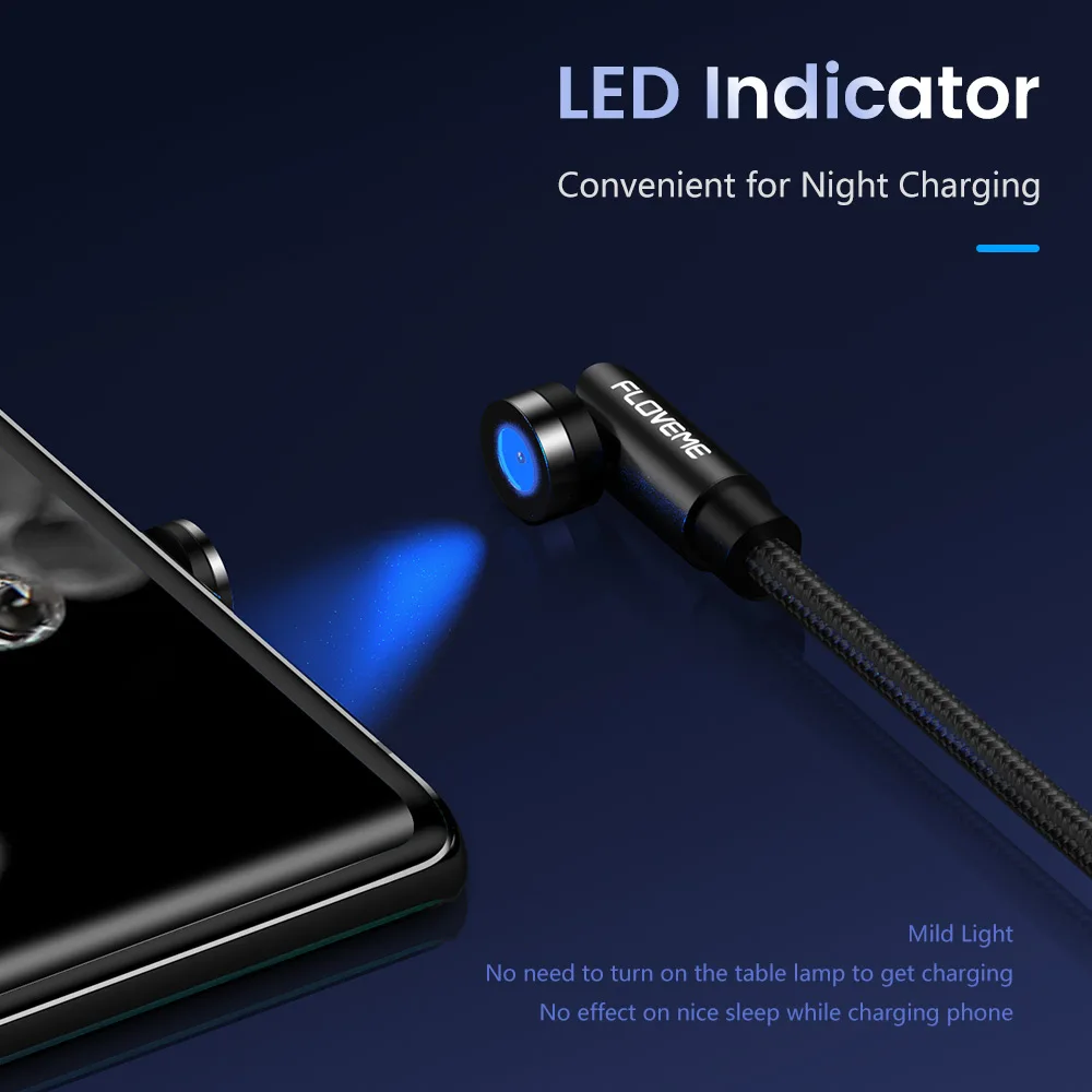 FLOVEME USB C Cable 540 Degree Type c Rotate Magnetic Cable Magnet Charger Micro USB Phone Accessories For For iPhone Xiaomi 11