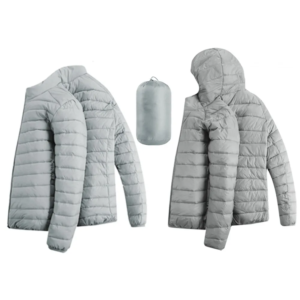 Мужское пальто модное мужское осенне-зимнее стильное легкое из хлопка с перьями