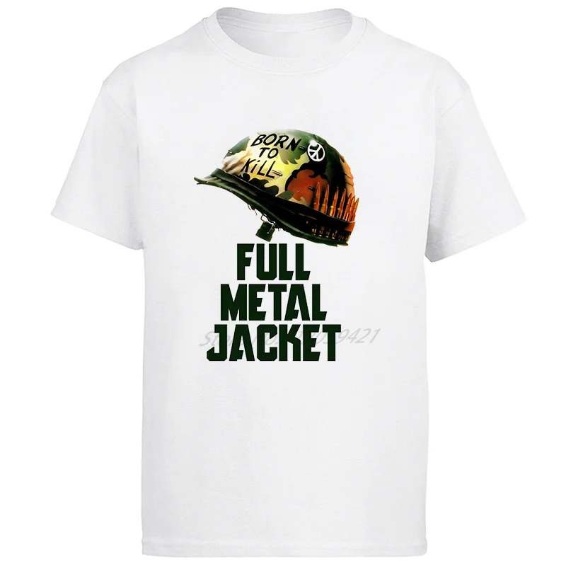 

Full Metal Jacket Born To Kill Classic graphic t shirts Men Short Sleeve Shirt tees Tops Harajuku Streetwear Men clothing
