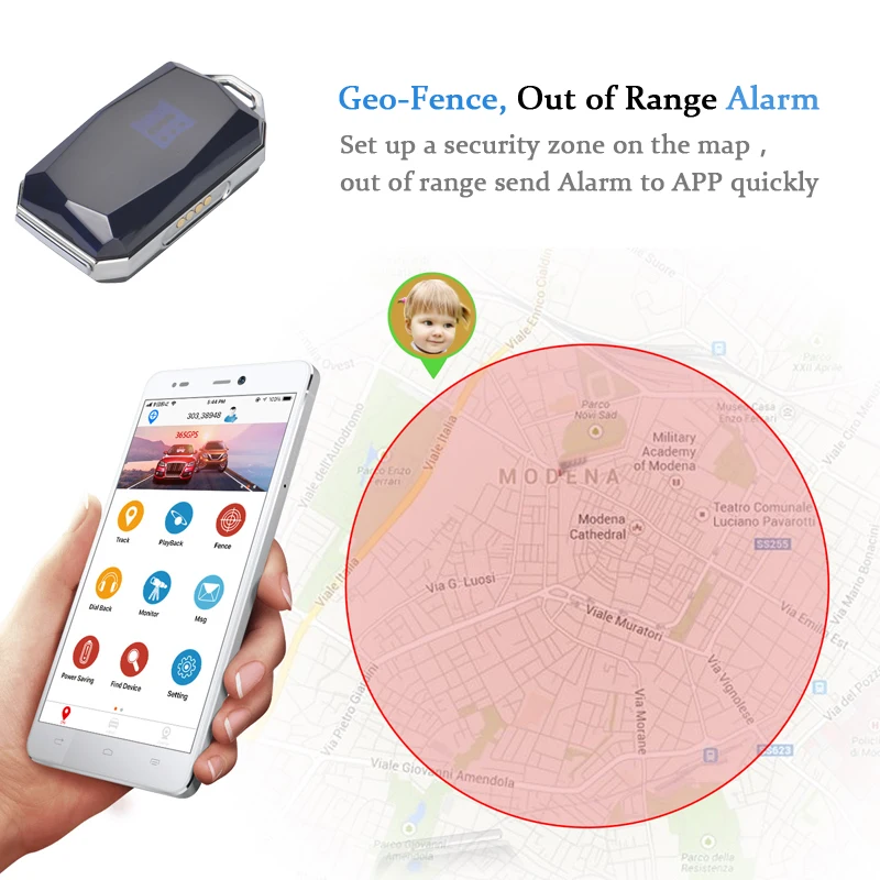 Gps-трекер для домашних животных IP67 Водонепроницаемый Регулируемый gps-ошейник