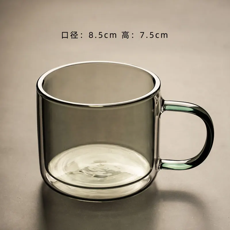 250ML Double-layer High Borosilicate Colored Glass Insulated Mug Creative Coffee Birthday Christmas Gift Cups | Дом и сад