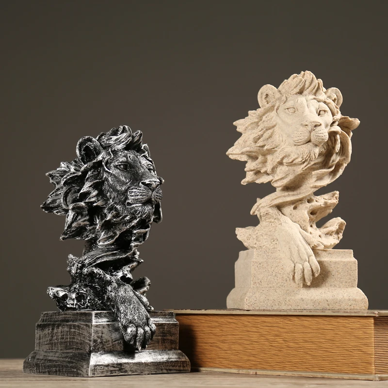 

Реалистичные скульптуры из смолы с животными, оригинальные искусственные предметы интерьера для гостиной, декоративные поделки, настольна...