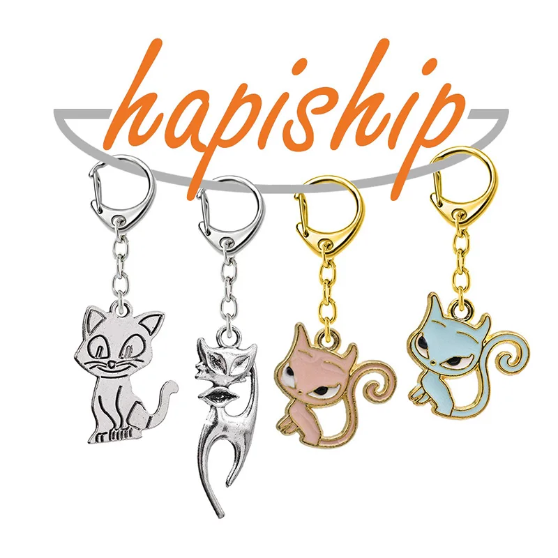Hapiship новинка 2018 женская/Мужская модная винтажная Милая кошка бриллиантовые
