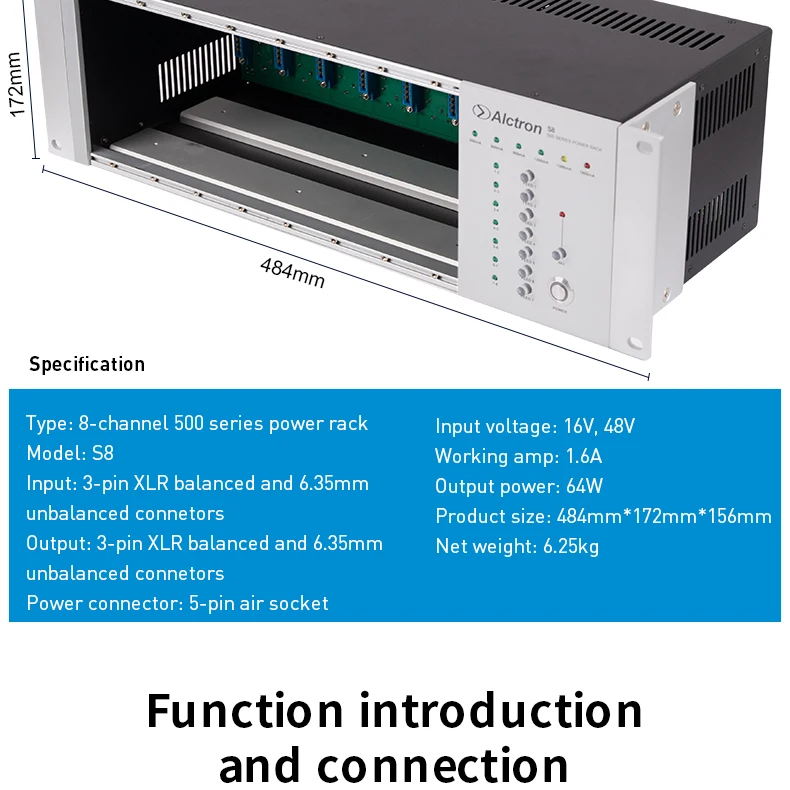 Alctron S8 8 слотов для карт 500 серия силовая рама предназначен для 500 серии продуктов