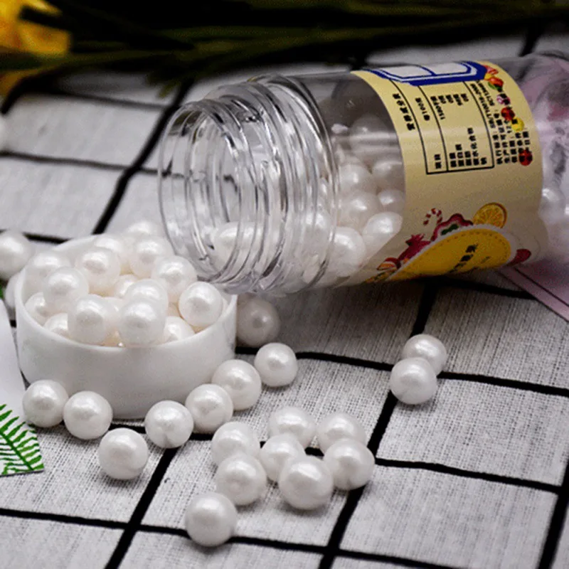 Круглый сахарный жемчуг съедобный белый цвет праздничные принадлежности|Наборы
