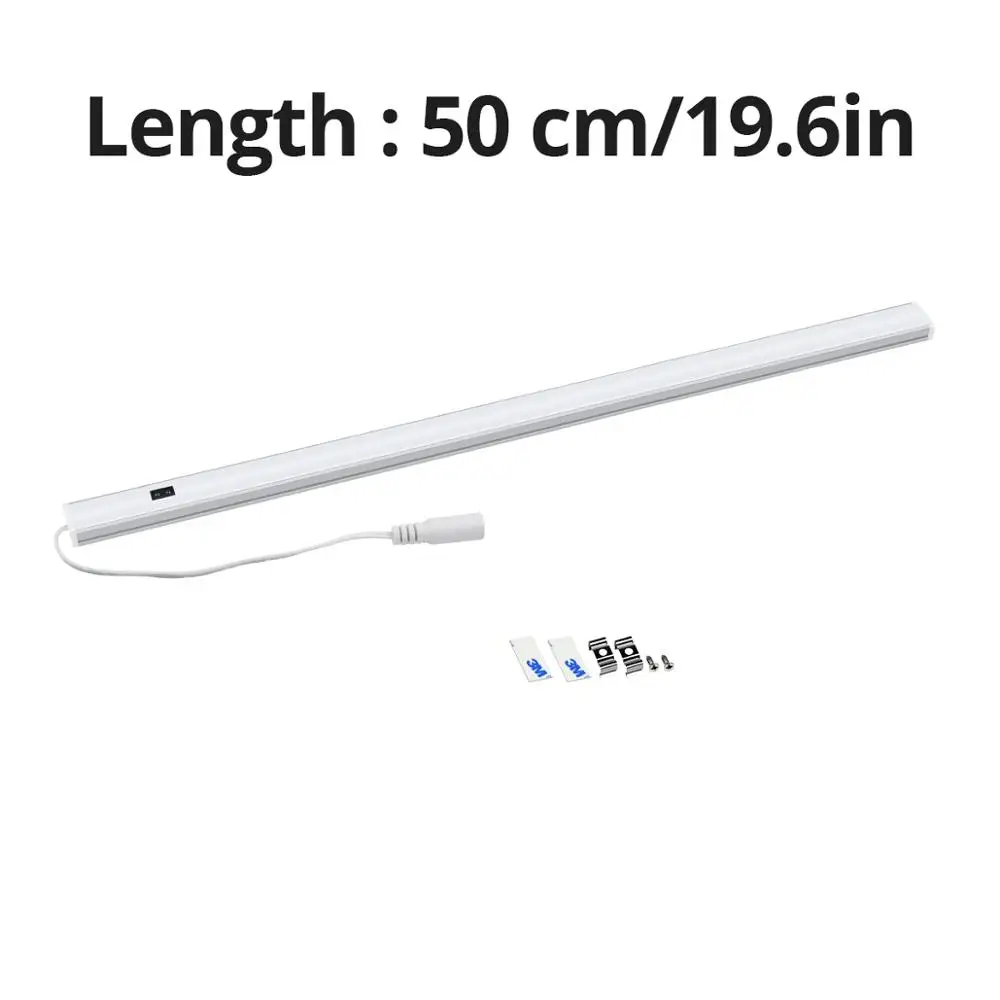 50CM without Power Ручная развертка развертки светодиодный шкаф светильник s 30/50 см движения Сенсор светодиодный бар ночной Светильник для выдвижного ящика шкафа гардероба шкафа лампа Кухня светильник s - Цвет: 50CM without Power
