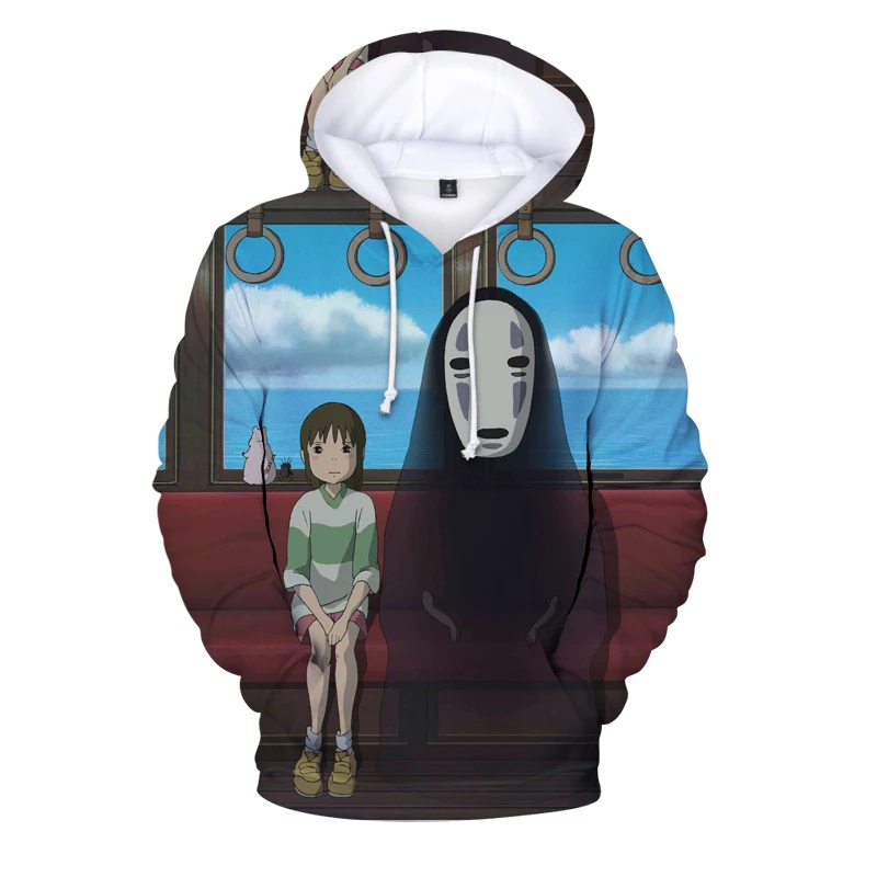 

2021 Men Hoodie Spirited Away Anime 3d Hoodie Women Kids Boys Winter Casual Sweatshirt Cartoon Streetwear Spir Men-Pullovers