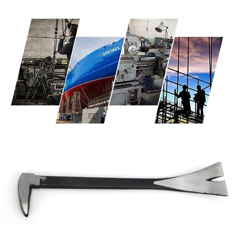 New Wrecking Bar One Rugged Removal Tool Slotted Nail Puller &amp Hardened Prying Edge Forged Carbon Steel Construction |