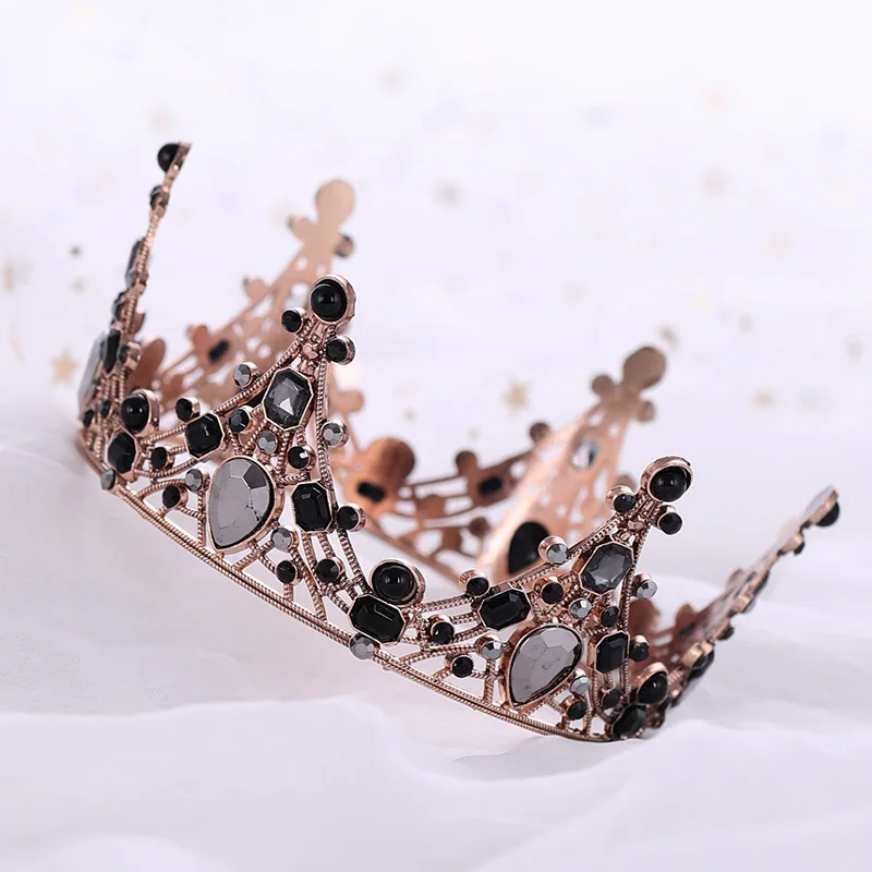FORSEVEN в винтажном стиле Цвет Черный Бусины тиара готическом короны повязка на