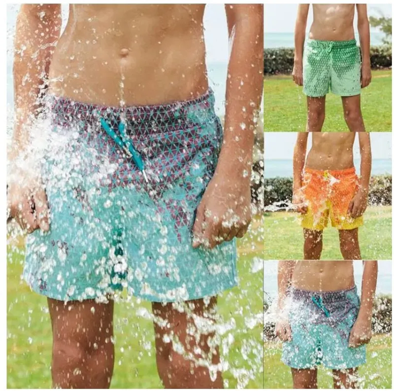 

Men's Magical Color Change Swimming Trunks Plus Size Shorts Quick Dry Summer Swimwear Beach Pants