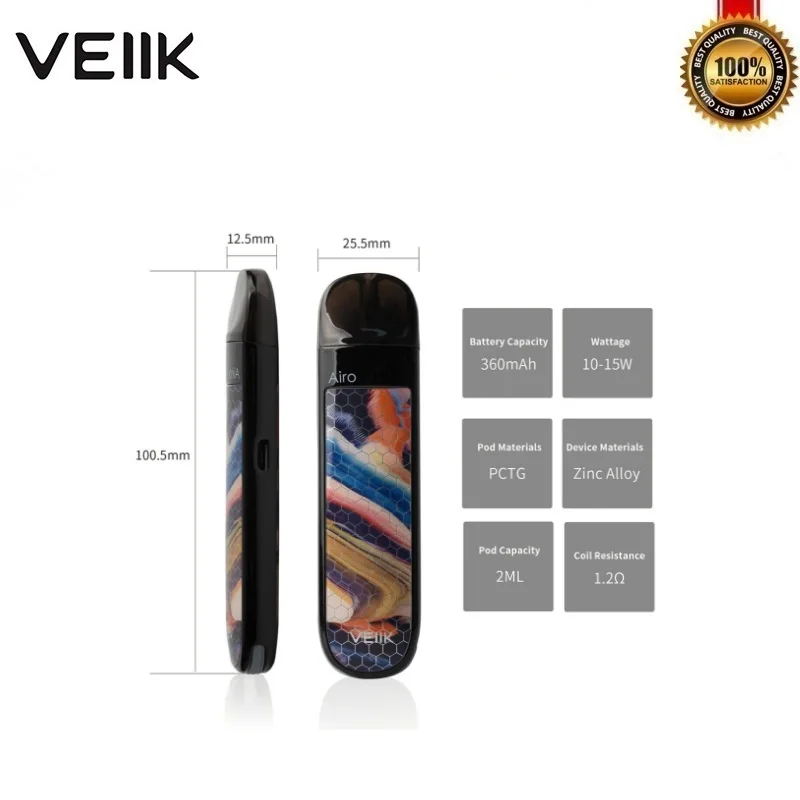 Оригинальный VEIIK Airo Pod Ограниченная серия 360 мА/ч встроенный Батарея с 2 мл Vape и 1.2ohm