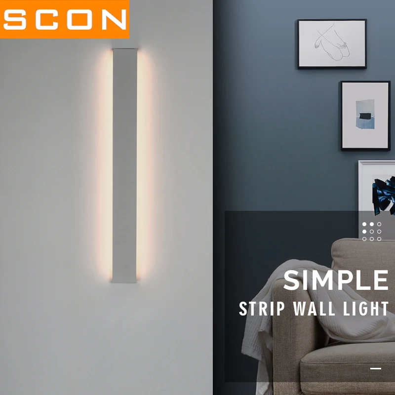 scon led indoor wall lamp ultra thin modern bedroom living room staircase lamp sofa background lamp 2 piece set free global shipping