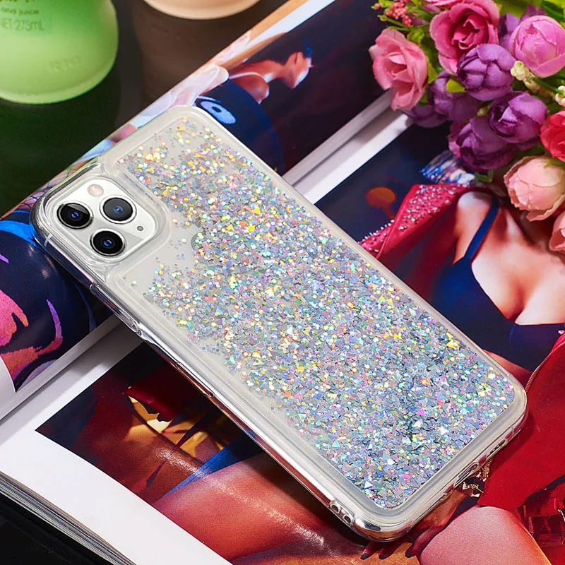 ТПУ динамический жидкостный Мягкий силиконовый чехол для iPhone 11Pro max Xr XS 6 Чехол для samsung S8 S9PLUS S7Edge Note 10 PRO 8