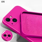1DS квадратный чехол из жидкого силикона для телефона iPhone 11 12 13 Pro Max Mini X XS Max XR 7 8 Plus SE2, защитный чехол с полным покрытием объектива