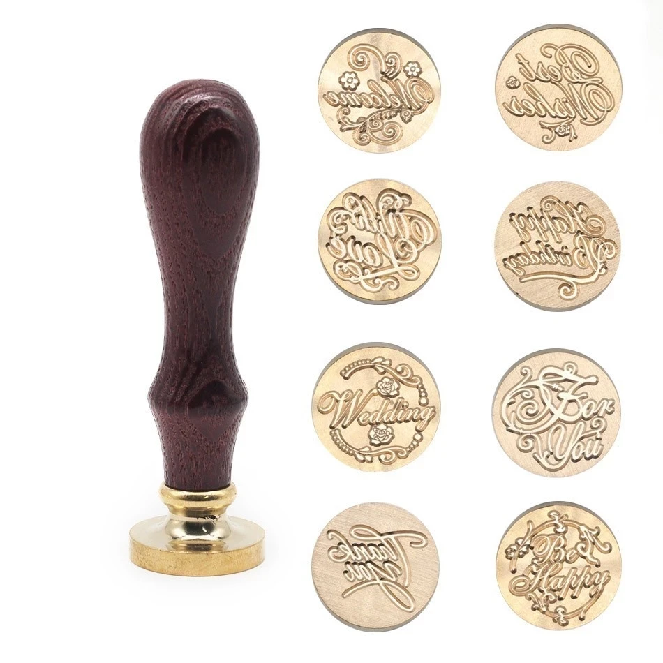 Модный винтажный деревянный штамп Античная Металлическая печать восковой