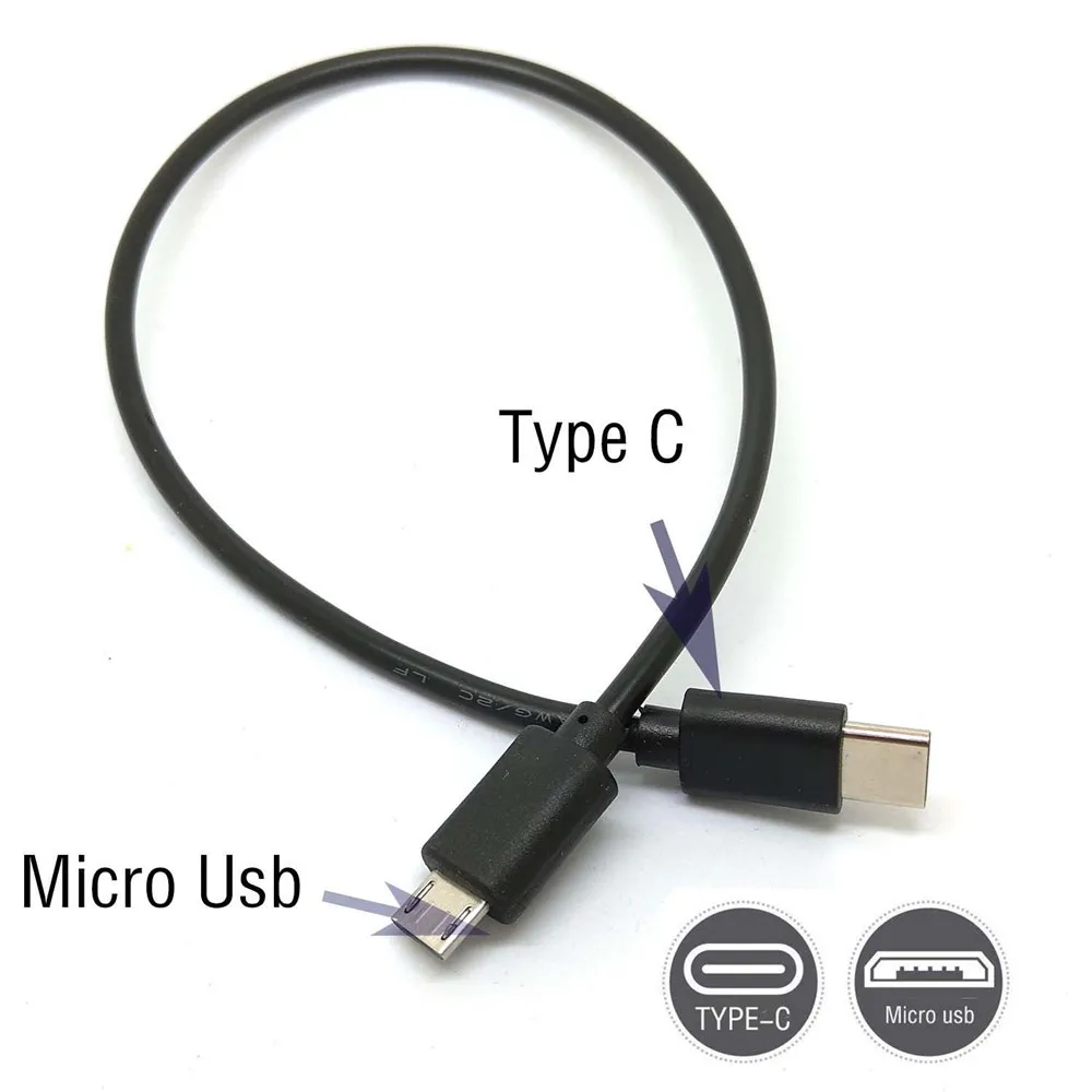 Type C (USB C) к Micro USB Male Sync Charge OTG кабель зарядного устройства Шнур адаптер соединитель
