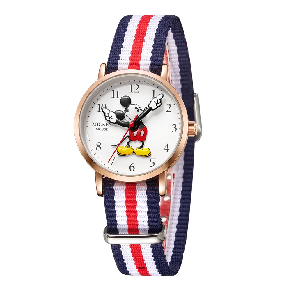 Детские часы Disney для девочек Роскошные Кварцевые с Микки Маусом мальчиков и