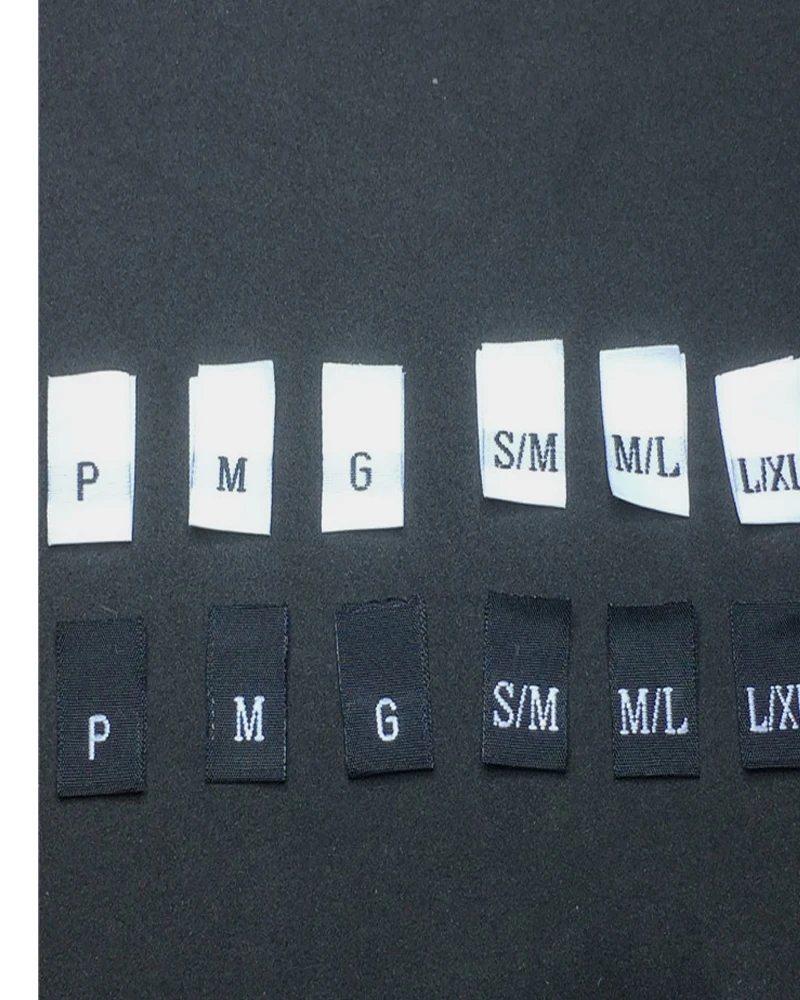 Новинка 100 шт./лот ярлыки размера одежды с принтом (1 2*3.) см/коробка) вырезанными и