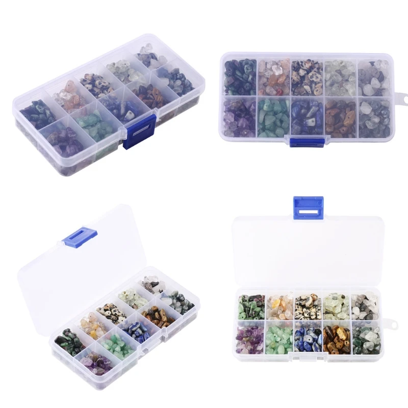 

10 Natural Gemstone Beads Irregular Chips Stones Crystal Loose Beads Jewelry DIY